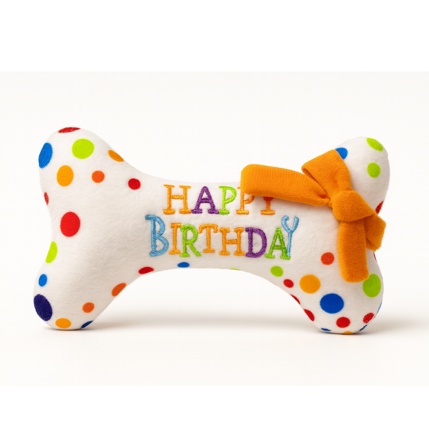 🦴 Birthday Bone White – Juguete de Peluche para Cumpleaños 🎉🐾