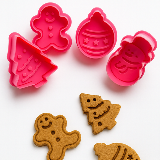 Set de 4 Cortadores de Galletas Navideños