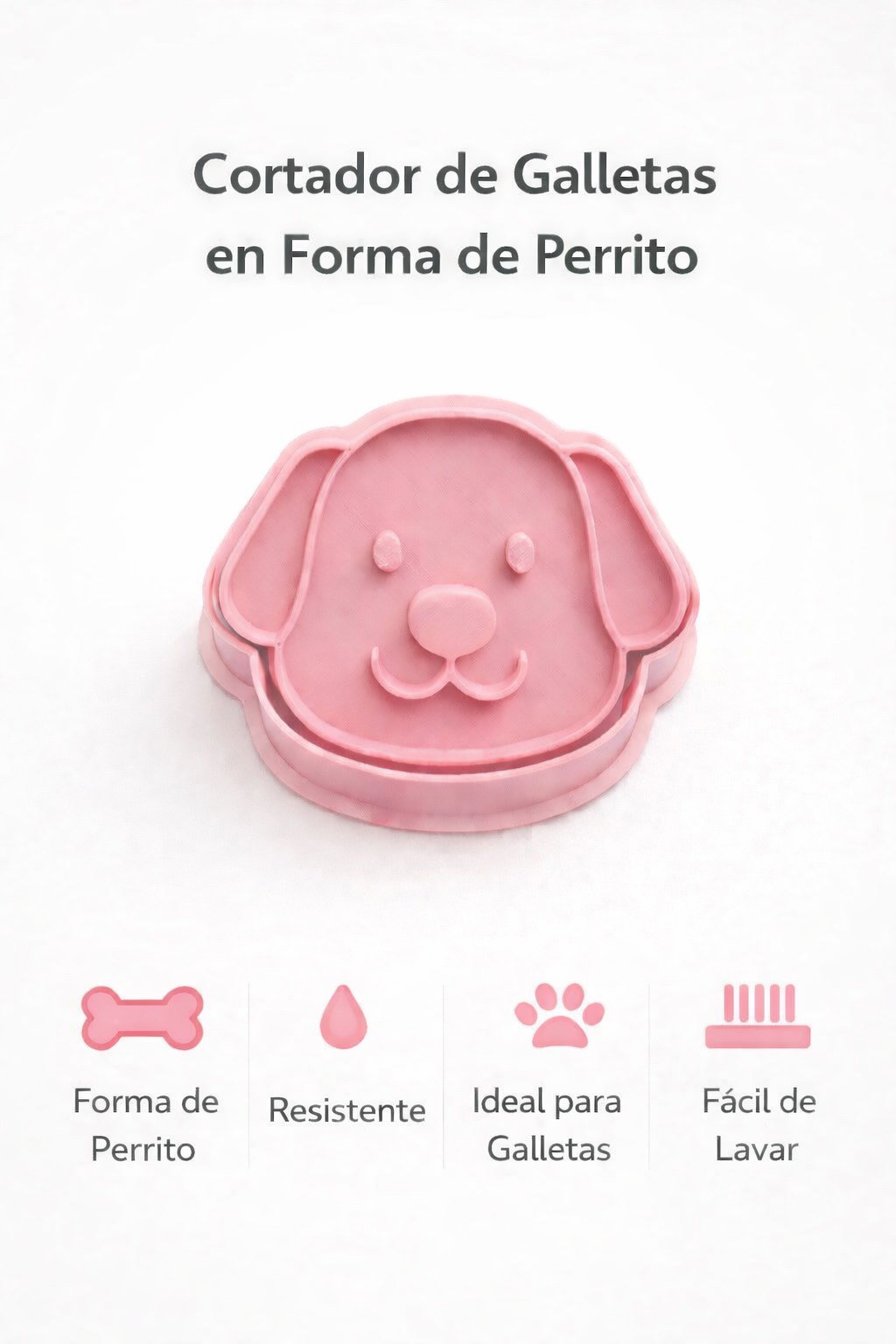 Cortar de Galletas Rostro Perrito