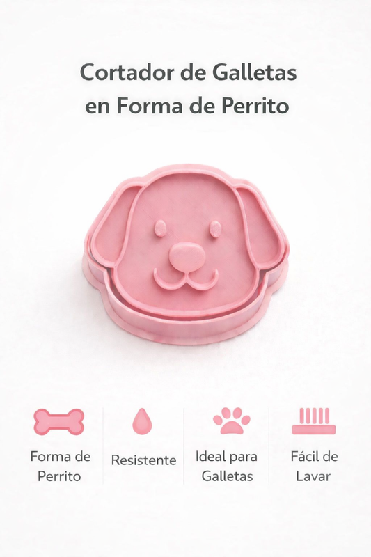 Cortar de Galletas Rostro Perrito