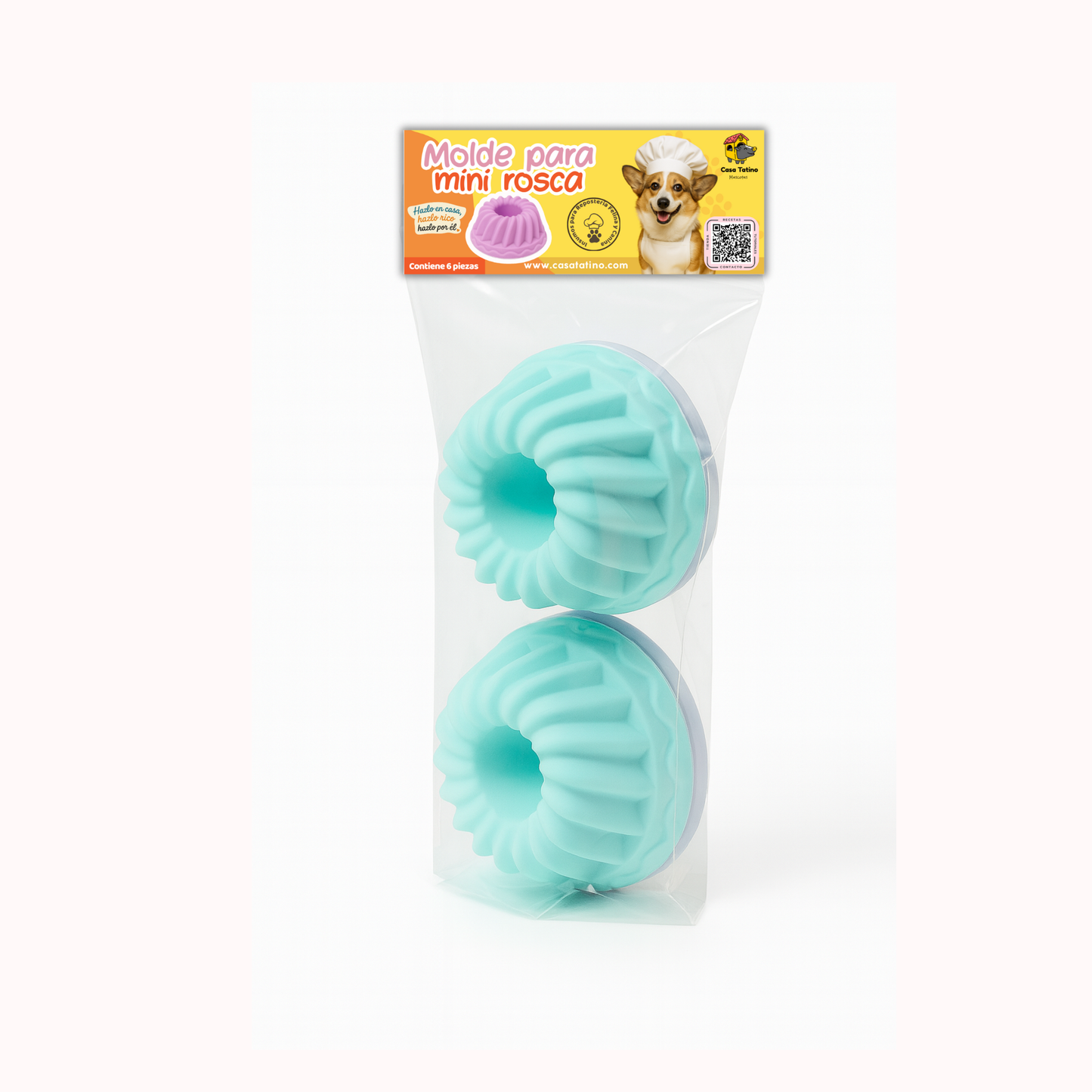 Set Mini Moldes para Pasteleria Perruna + 2 Mezclas Instantáneas Incluidas