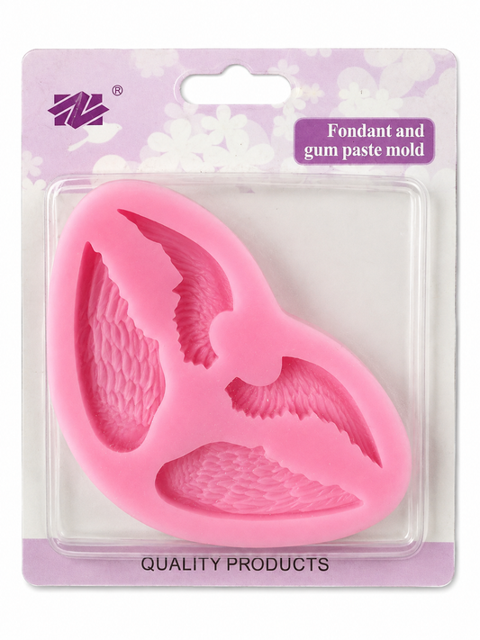 Molde de Silicón Alas – 2 Diseños para Fondant y Galletas