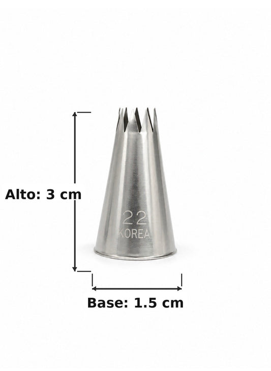 Duya 22 Coreana Estrella Abierta – Acero Inoxidable