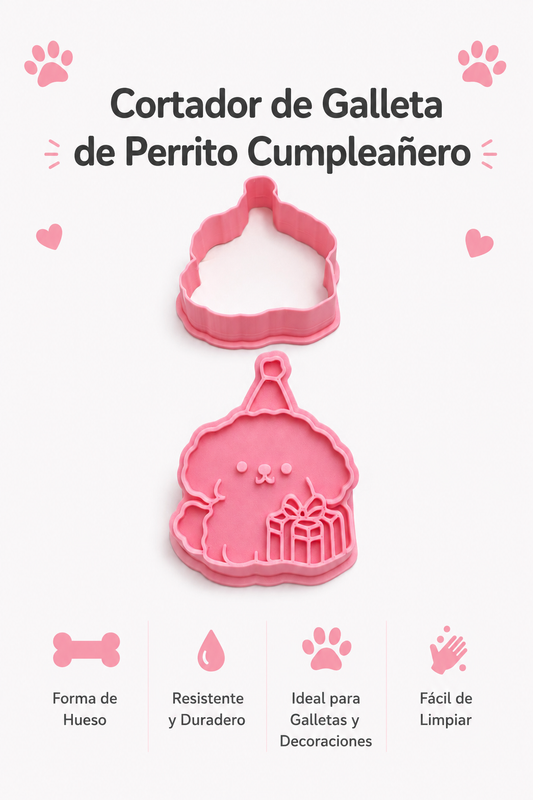 Cortador "Perrito Fiesta Regalo Individual"